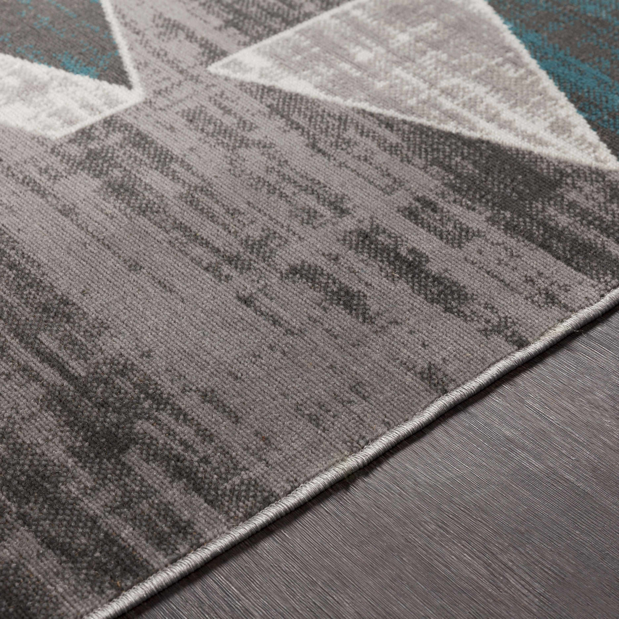 Hessel Green Triangles Area Rug