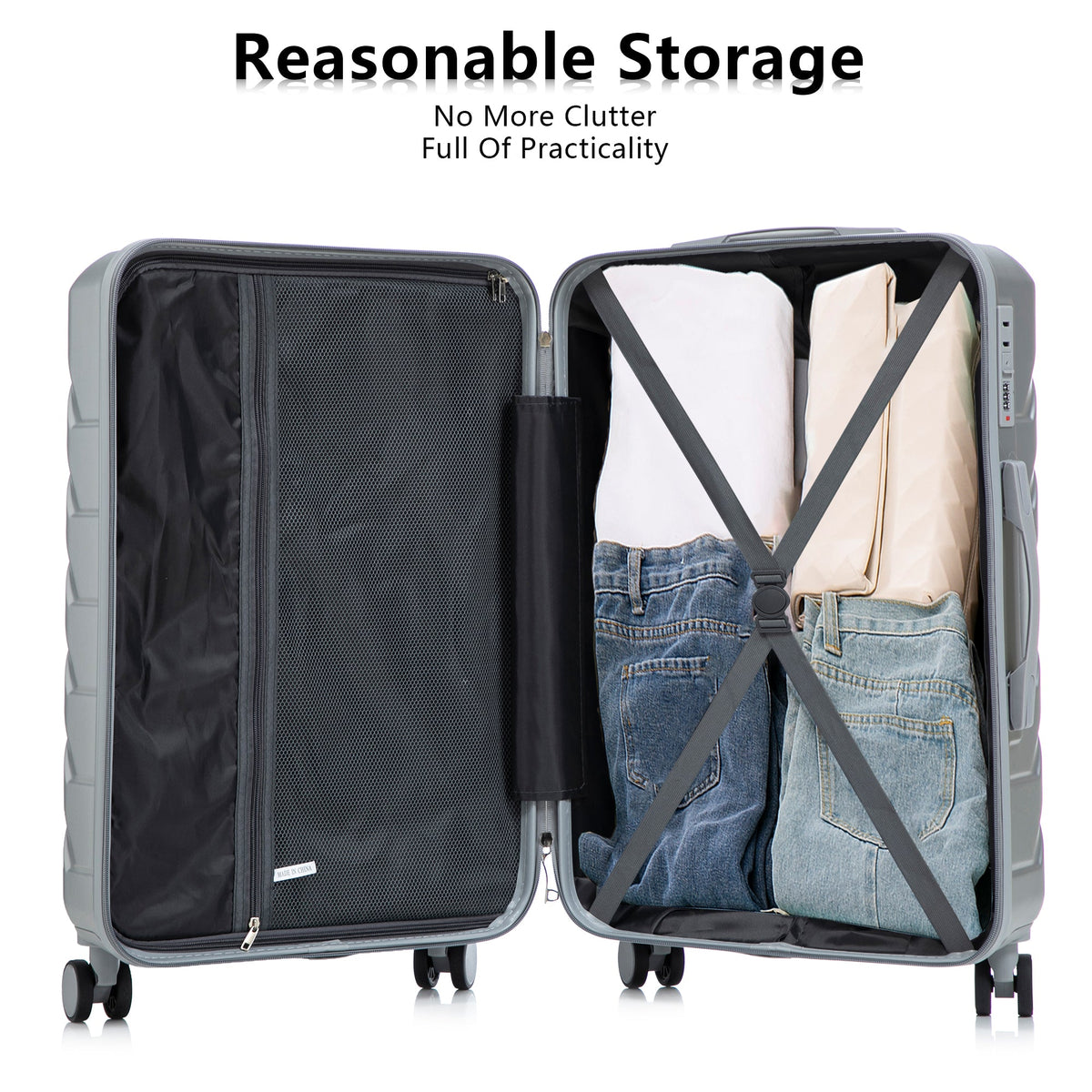 HIFINE TOURIST LUGGAGE 3-Piece ABS Spinner Wheel Luggage Set with Combination Lock - view 5