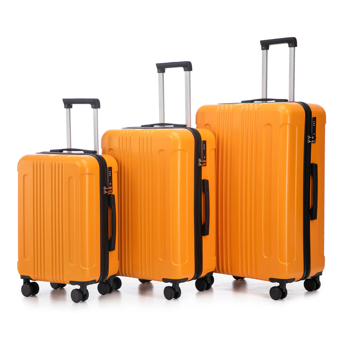 HIFINE TOURIST LUGGAGE 3-Piece ABS Spinner Wheel Luggage Set with TSA Lock
