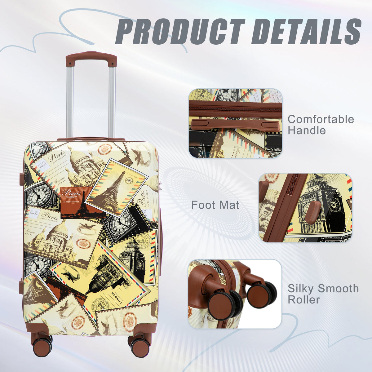 HIFINE TOURIST LUGGAGE 3-Piece Spinner Wheel Luggage Set with Waterproof Polycarbonate Shell - view 4