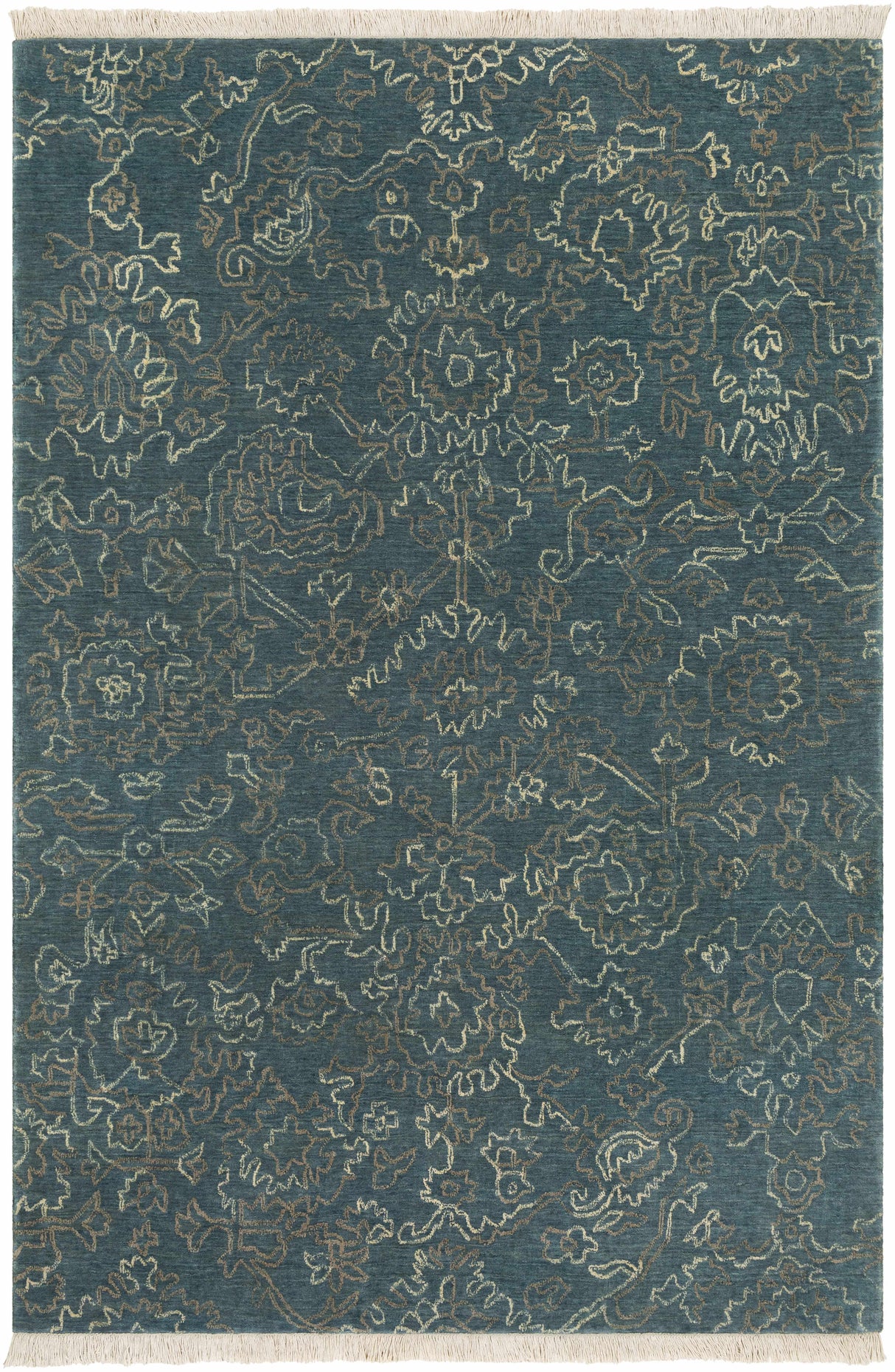Hinkle Teal Premium Wool Carpet - Clearance