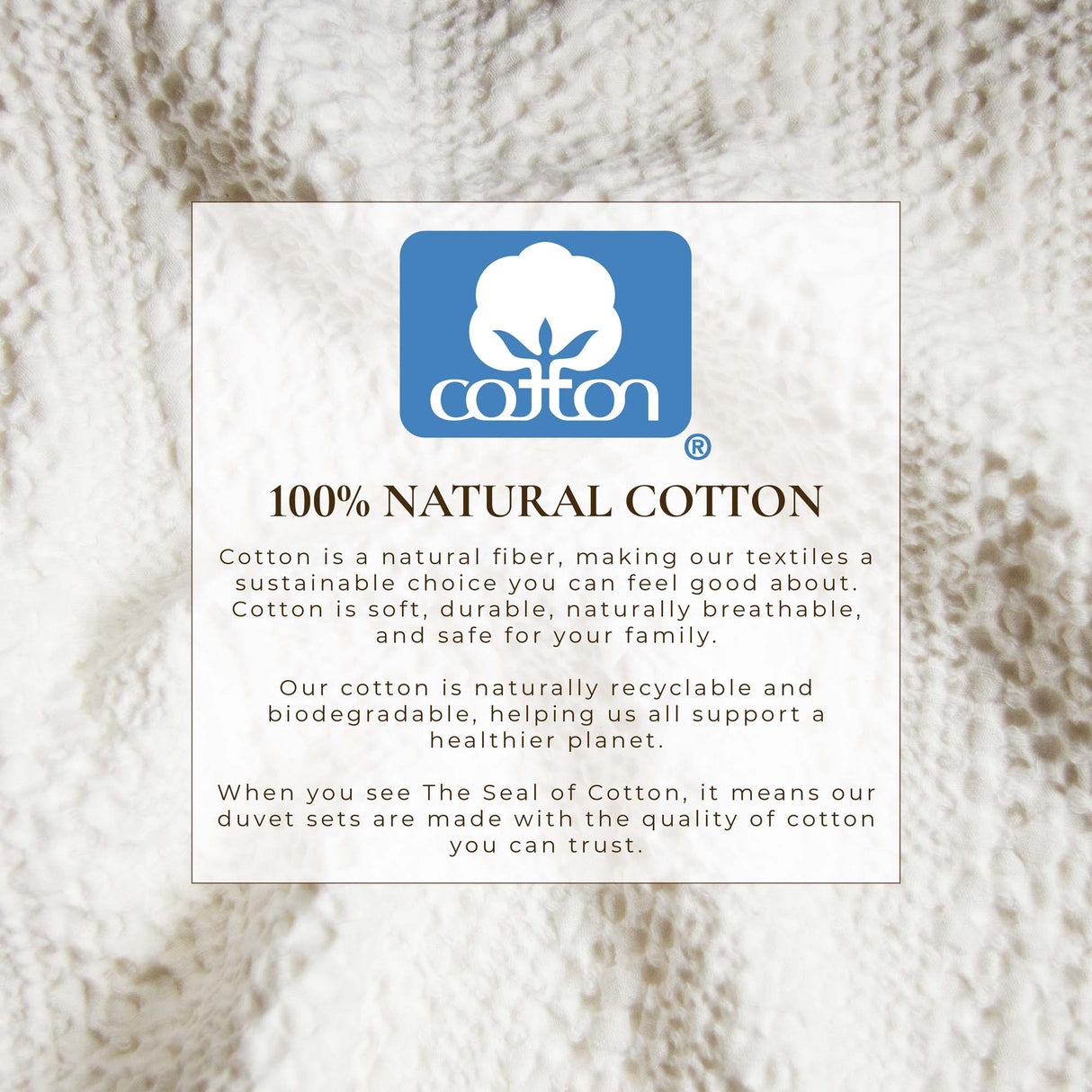 100% Cotton Waffle Weave Duvet Set - Mattea Collection