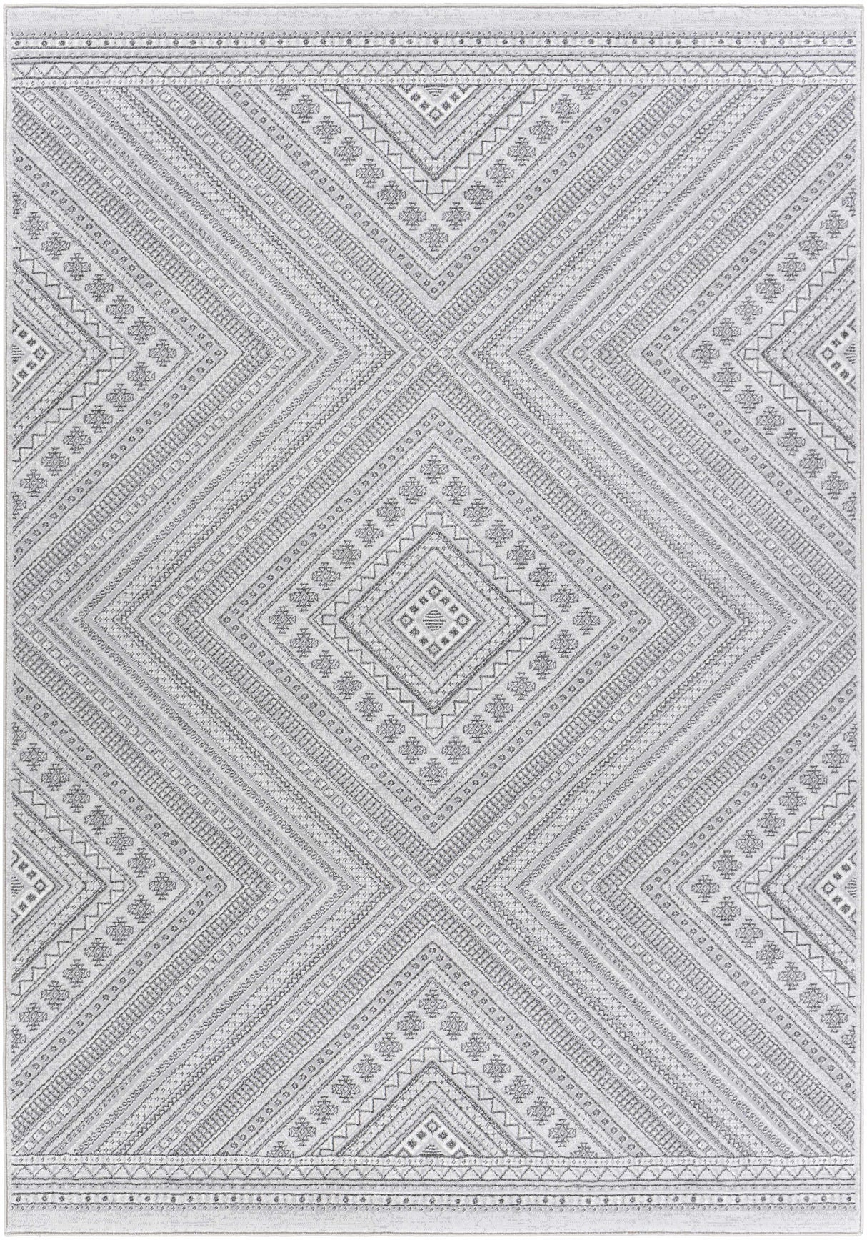 Holytown 5x7 Gray Geometric Rug - Clearance