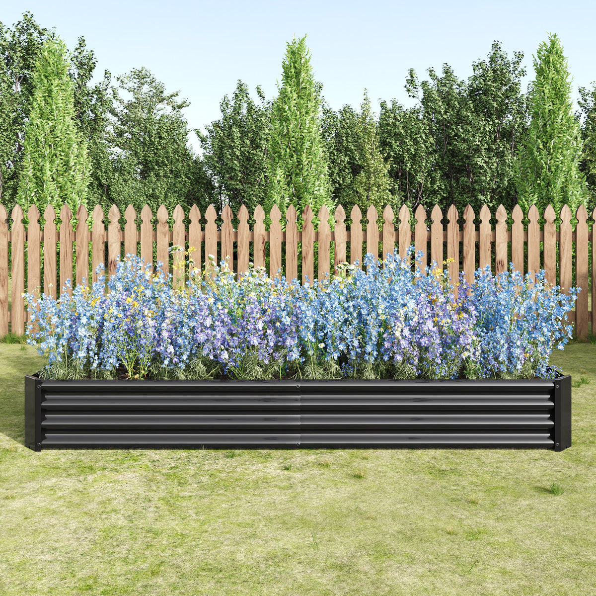 HOME FURNITURE Raised Garden Bed Kit with Anti-Rust Coating