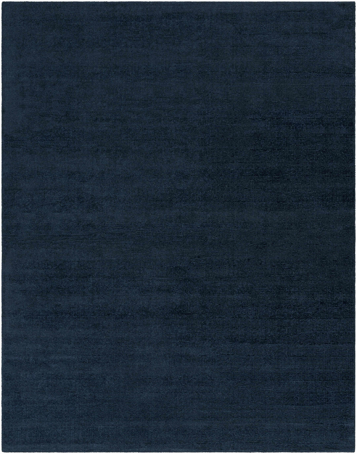 Brockton Solid Dark Blue Wool Rug
