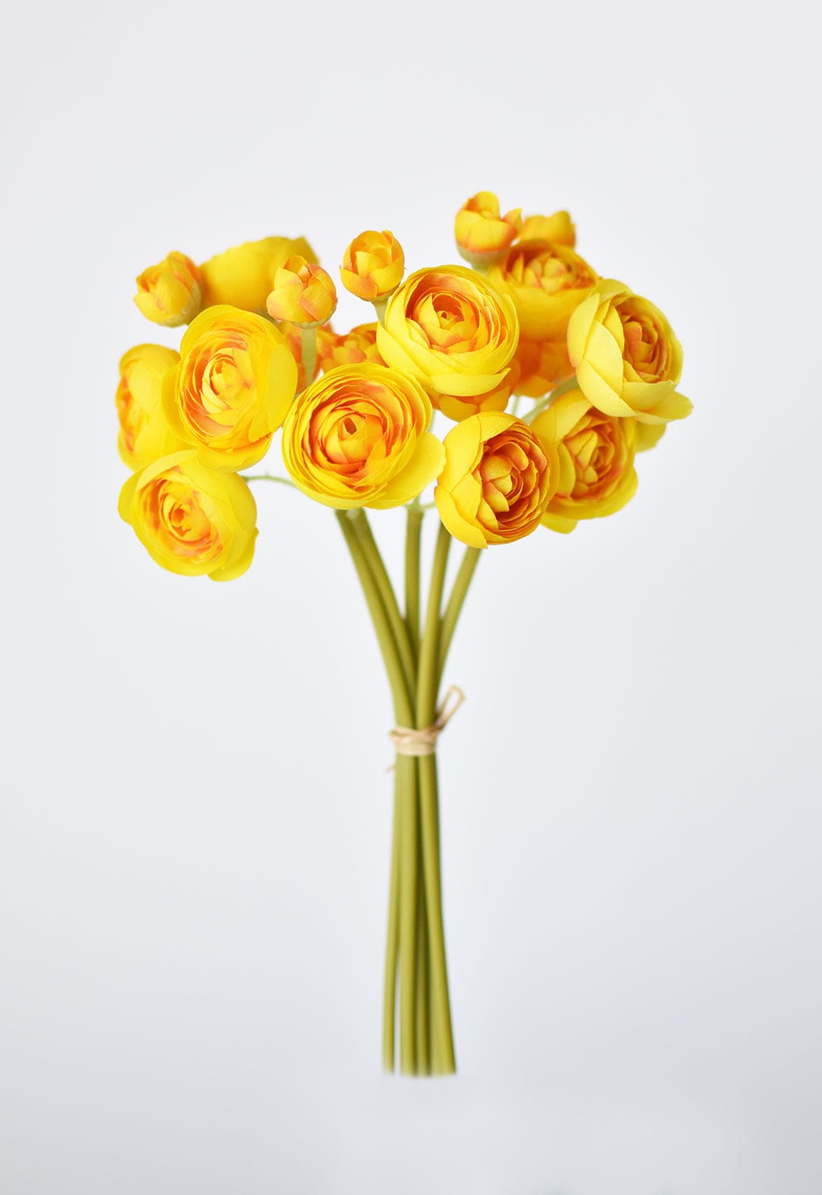 House by JSD 10" Faux Yellow Ranunculus Stem Bundle - view 2