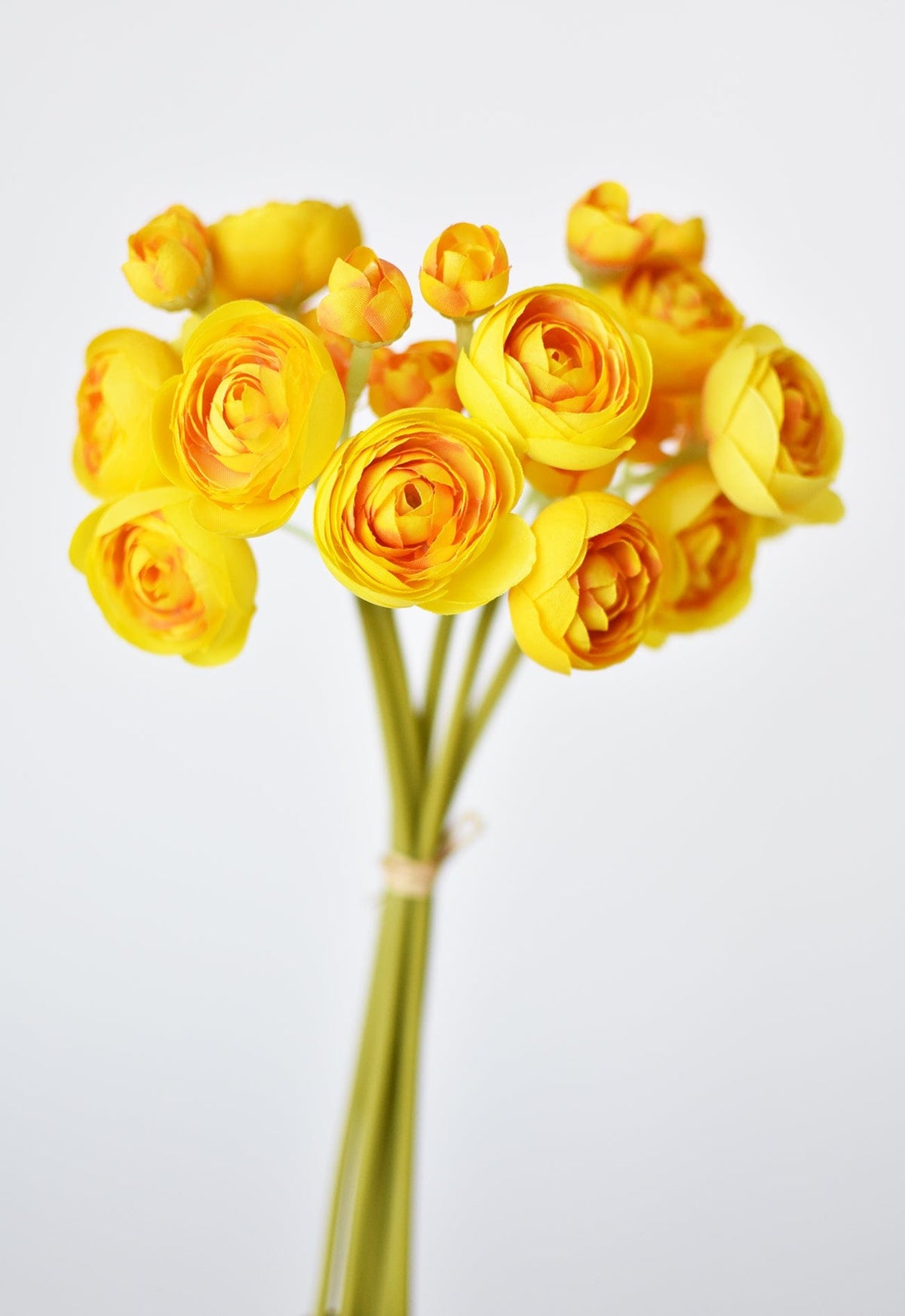 House by JSD 10" Faux Yellow Ranunculus Stem Bundle - view 5