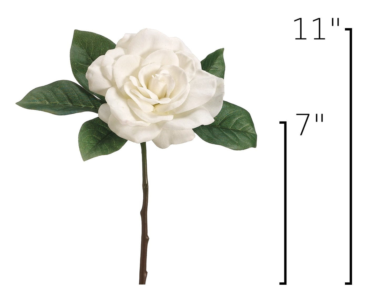 House by JSD 11" Real Touch Faux White Gardenia Pick Stem - view 6