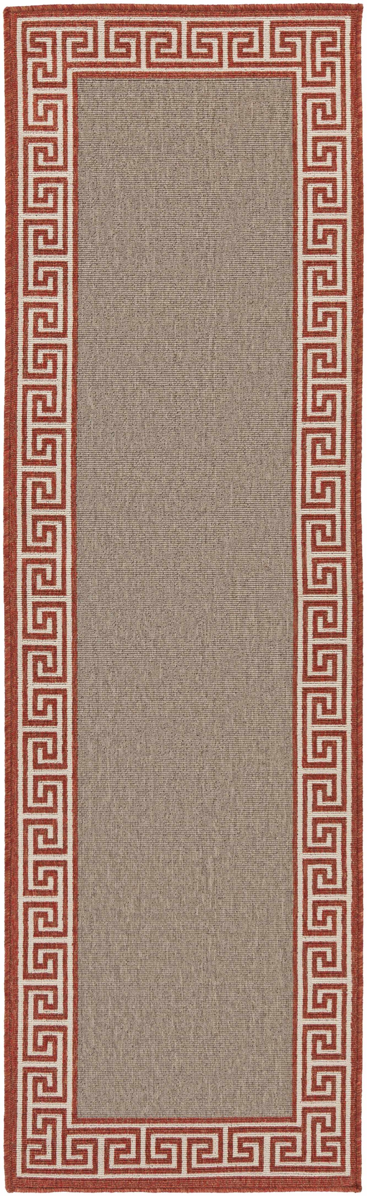 Houtz Red Border Greek Rug - Clearance