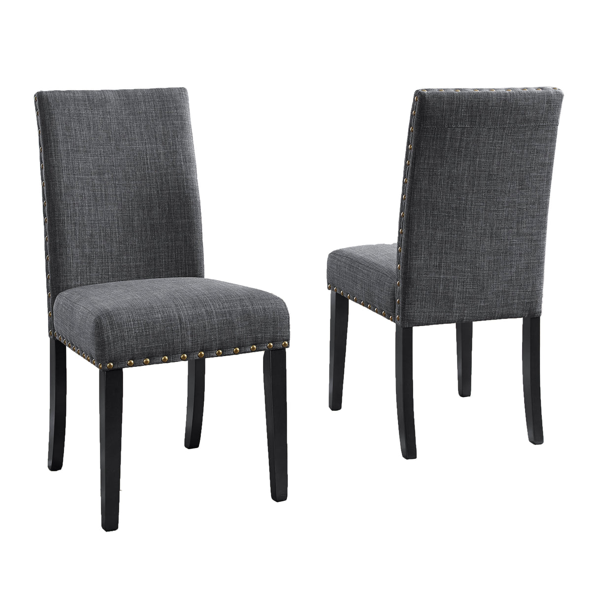 HZ Eleanor Upholstered Dining Chairs with Nailhead Trim