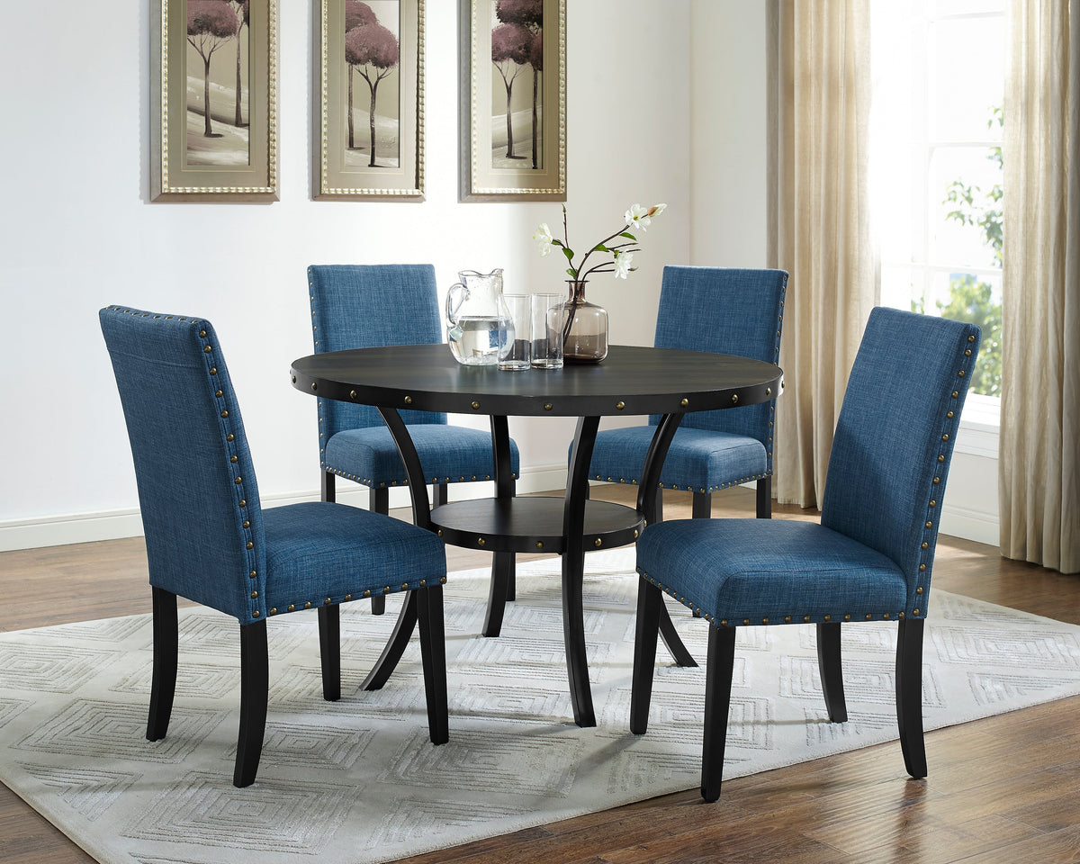 HZ Eleanor Upholstered Dining Chairs with Nailhead Trim - view 3