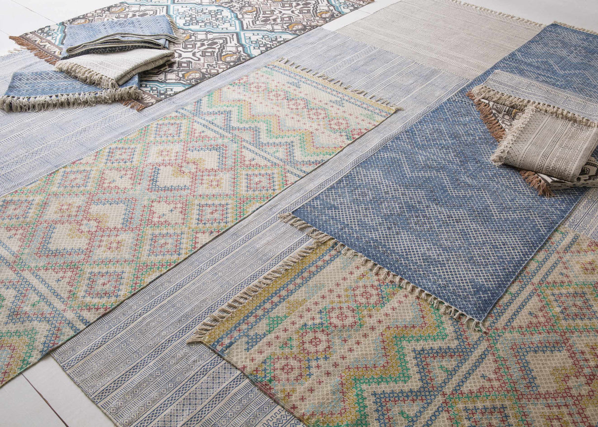 Durbin Off-White Cotton Flatweave Carpet - Clearance