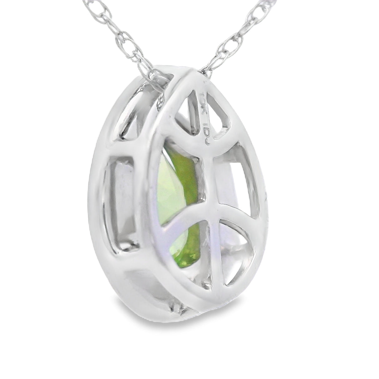 .47ct Peridot Diamond Fashion Pendants 10KT White Gold