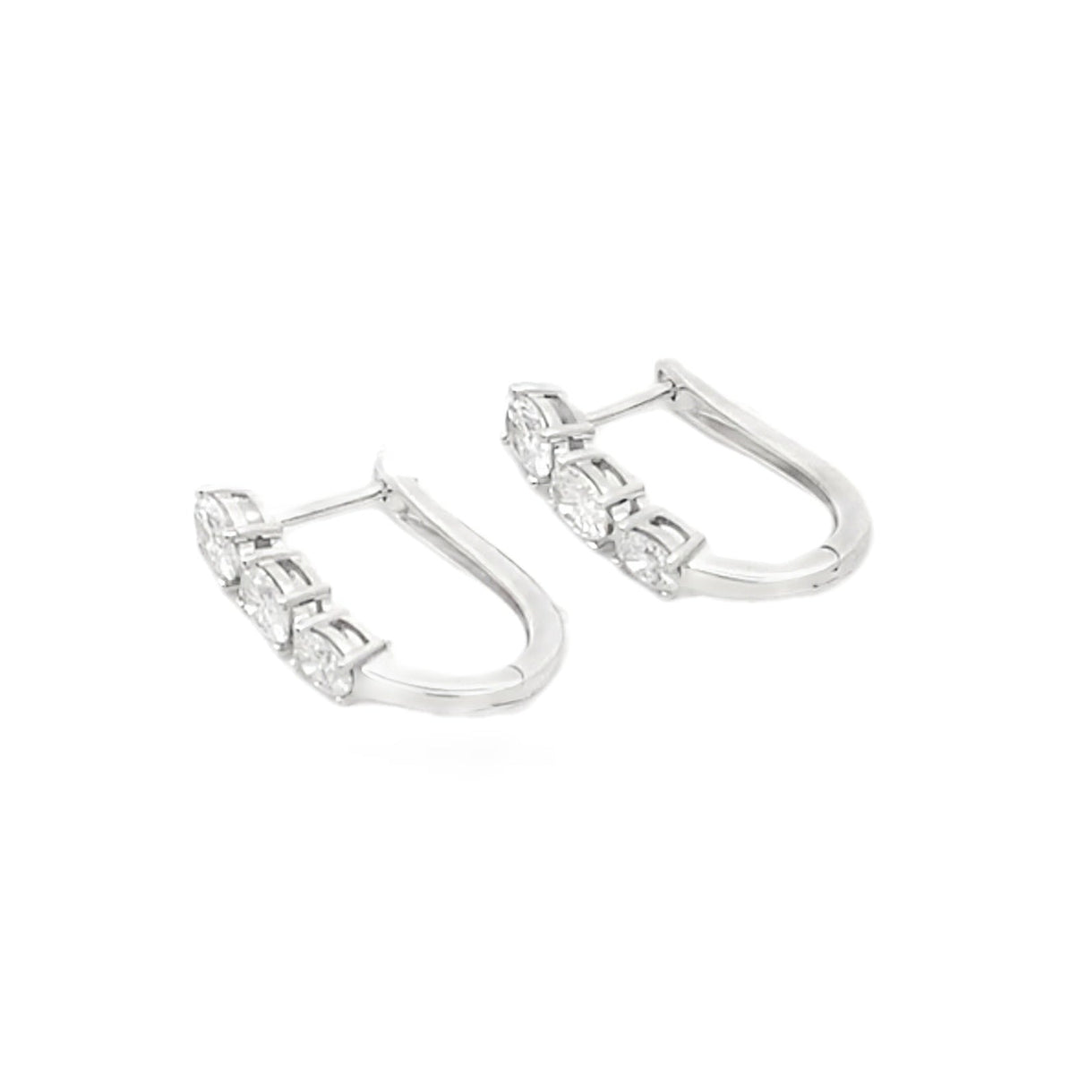 1.50ct Lab Grown Diamond Hoop Earrings 14KT White Gold