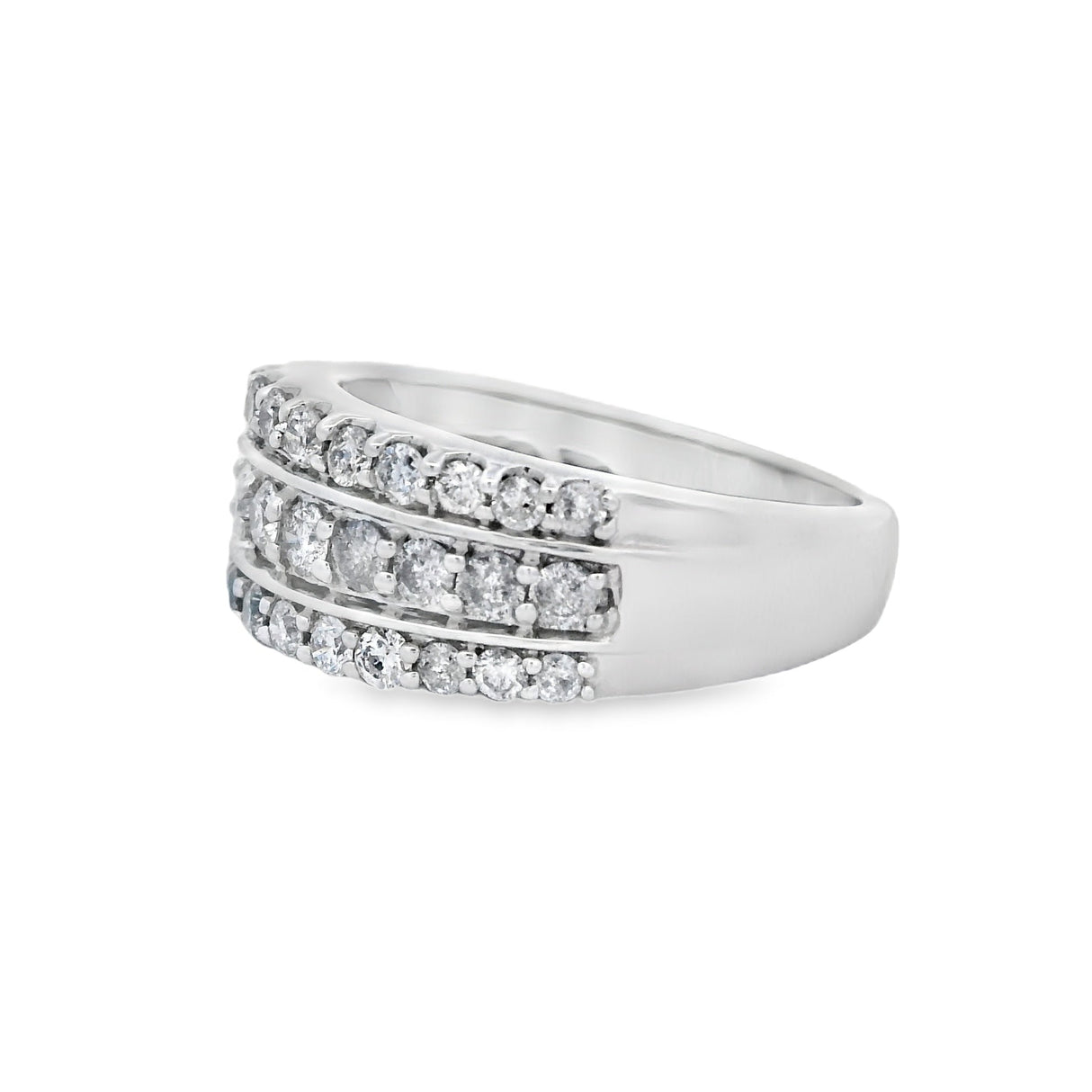 1.00ct Diamond Wedding Band Ring 10KT White Gold