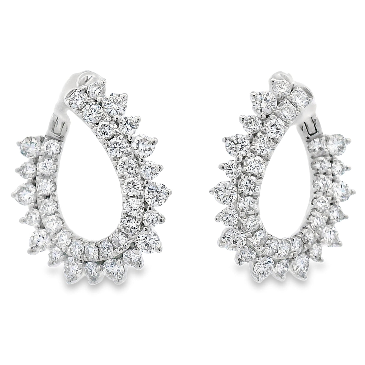 1.50ct Lab Grown Diamond Hoop Earrings 14KT White Gold