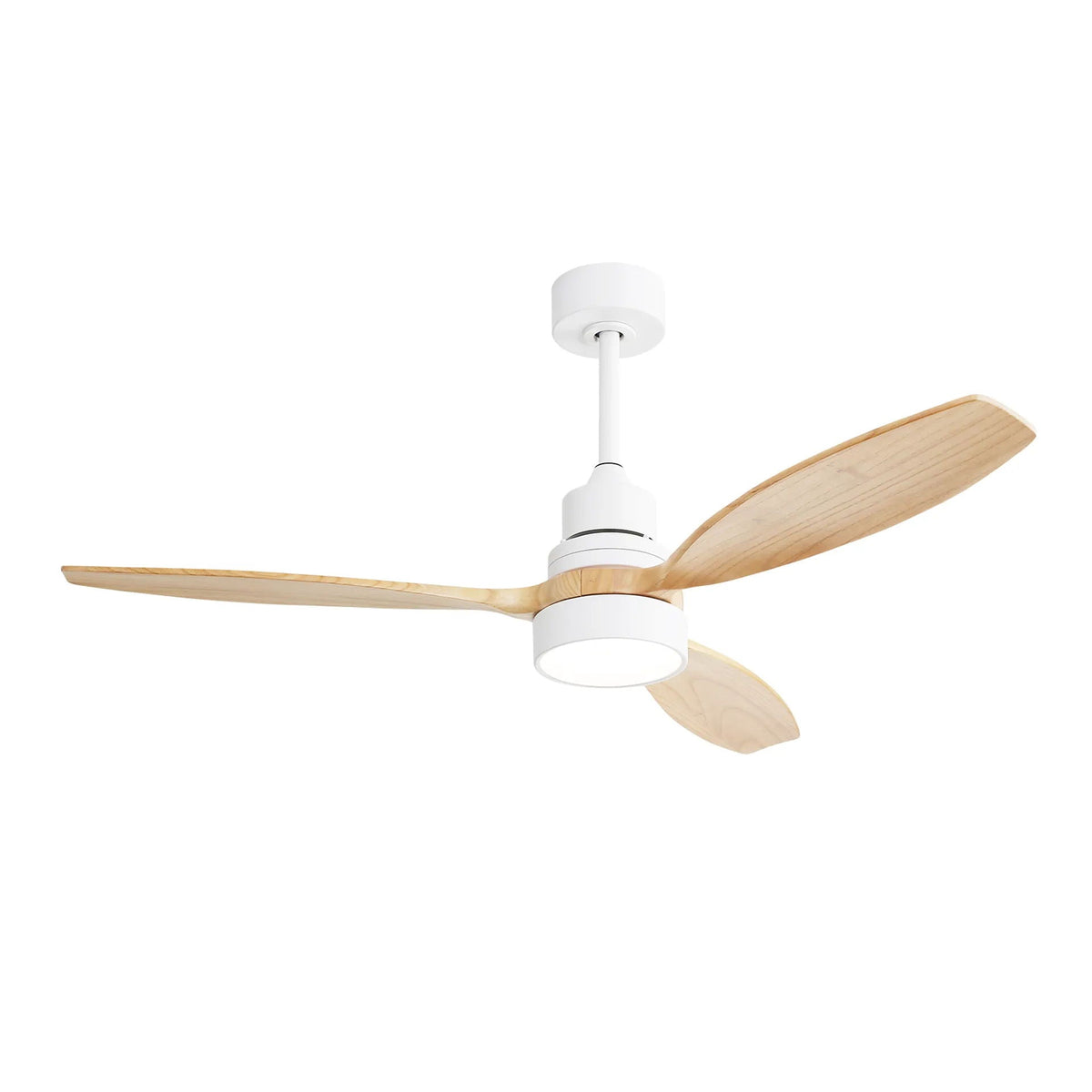 Indoor Ceiling Fan with Dimmable LED Light and 6-Speed Remote in Light Brown