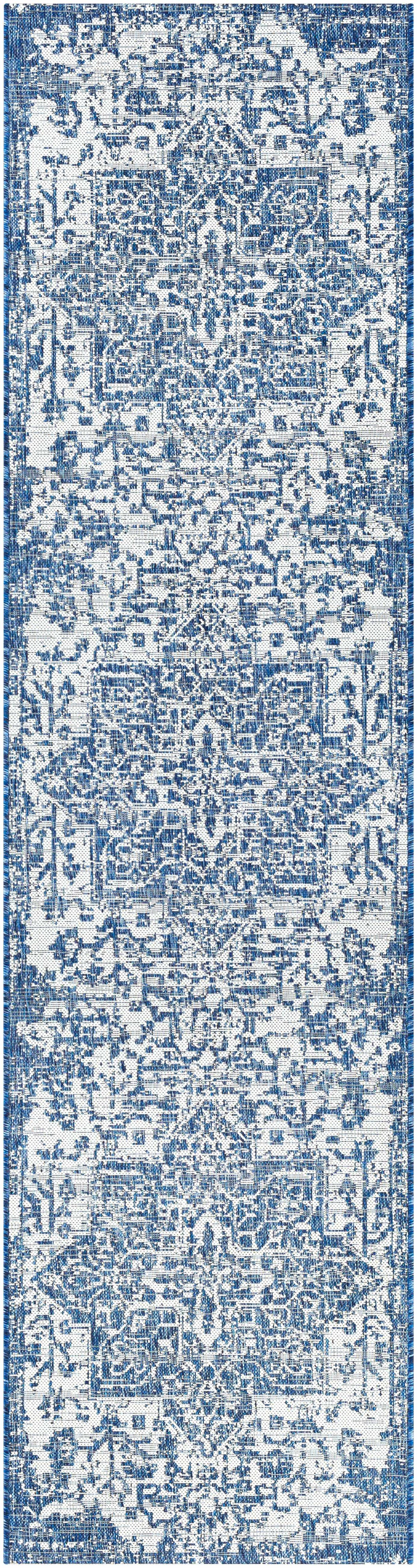 Dark Blue Kilmacolm Indoor & Outdoor Area Rug - Clearance