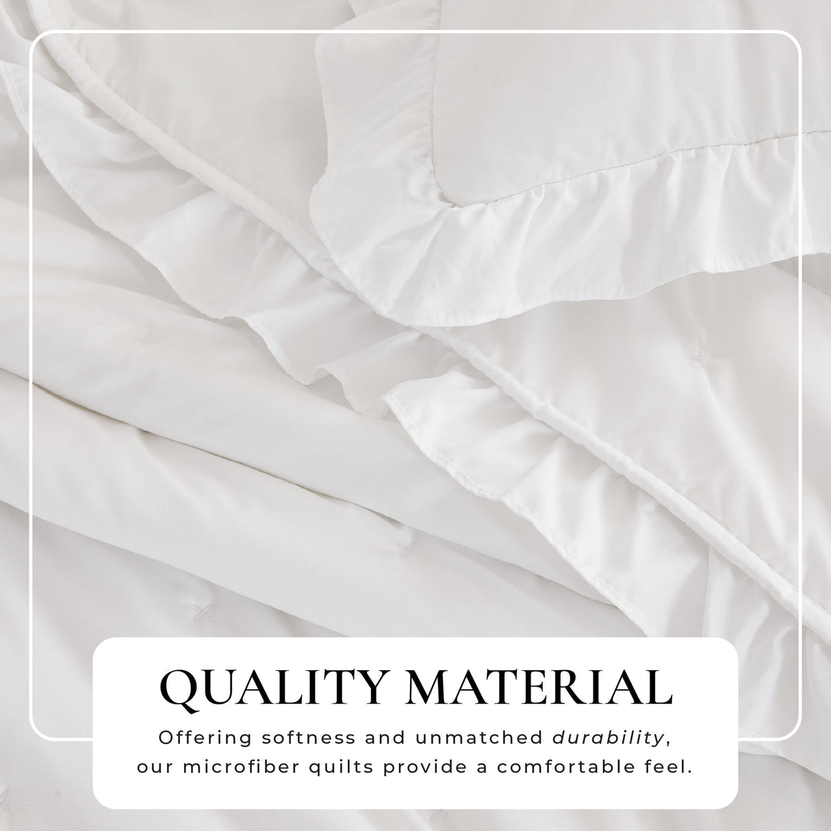 Dot Stitched Ruffled Quilt Set - Dot-Ruffled Collection