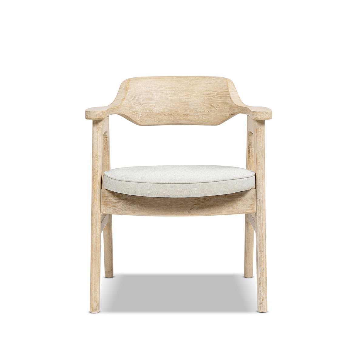 Jennifer Taylor Home Curved Reclaimed Pine Dining Arm Chair with Barrel Back