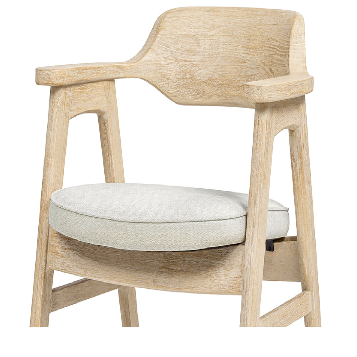Jennifer Taylor Home Curved Reclaimed Pine Dining Arm Chair with Barrel Back - view 3