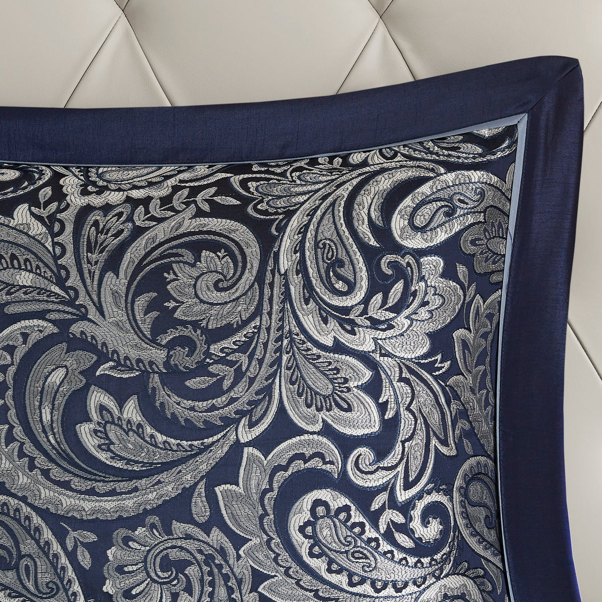 JLA Navy 12 Piece Comforter Set with Cotton Bed Sheets - view 10