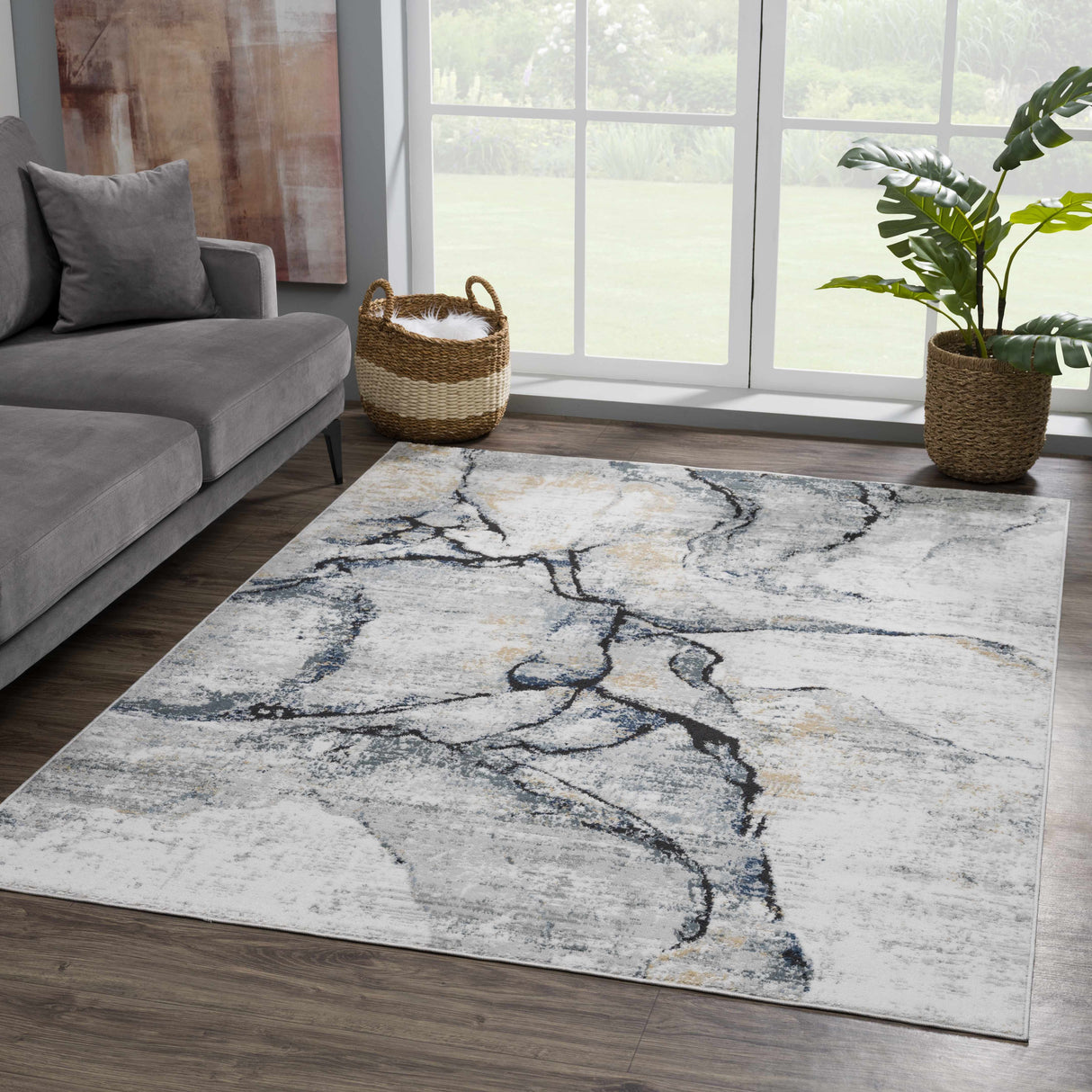 Boutique Rugs Fremantle Gray Marble Rug - view 3