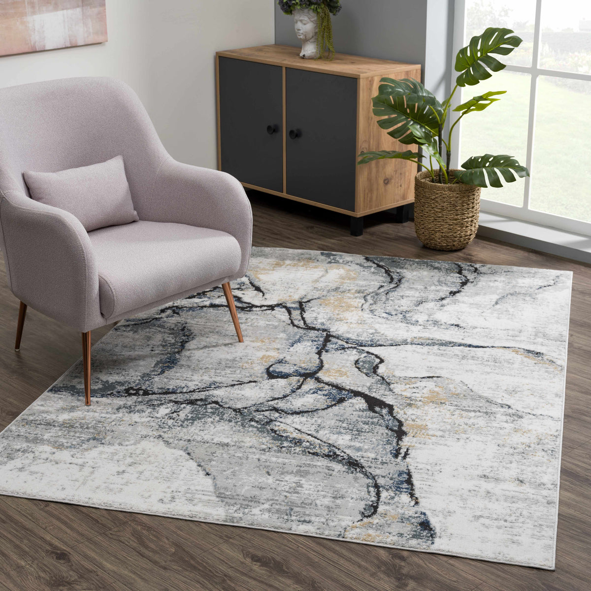 Boutique Rugs Fremantle Gray Marble Rug - view 12
