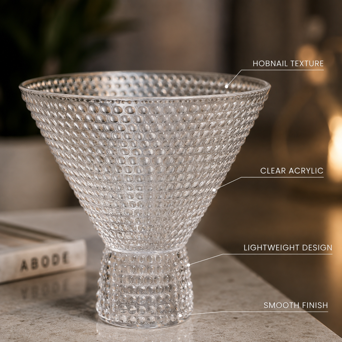 Khen Site Barcelona Acrylic Martini Hobnail Glassware - view 5