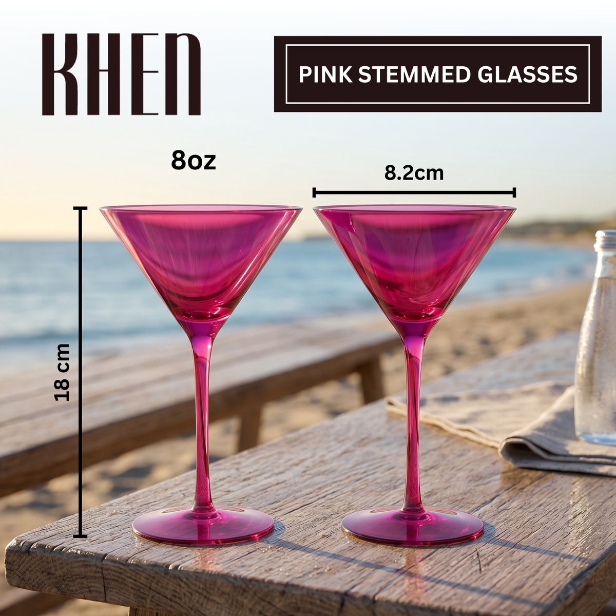 Khen Site Chica Martini Cocktail Glassware - view 2