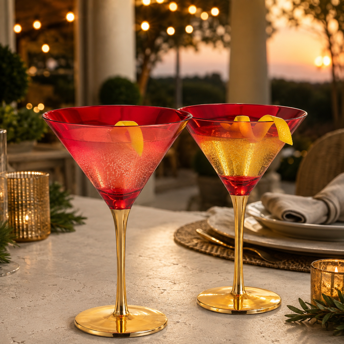 Khen Site Deco Martini Cocktail Glassware - view 3