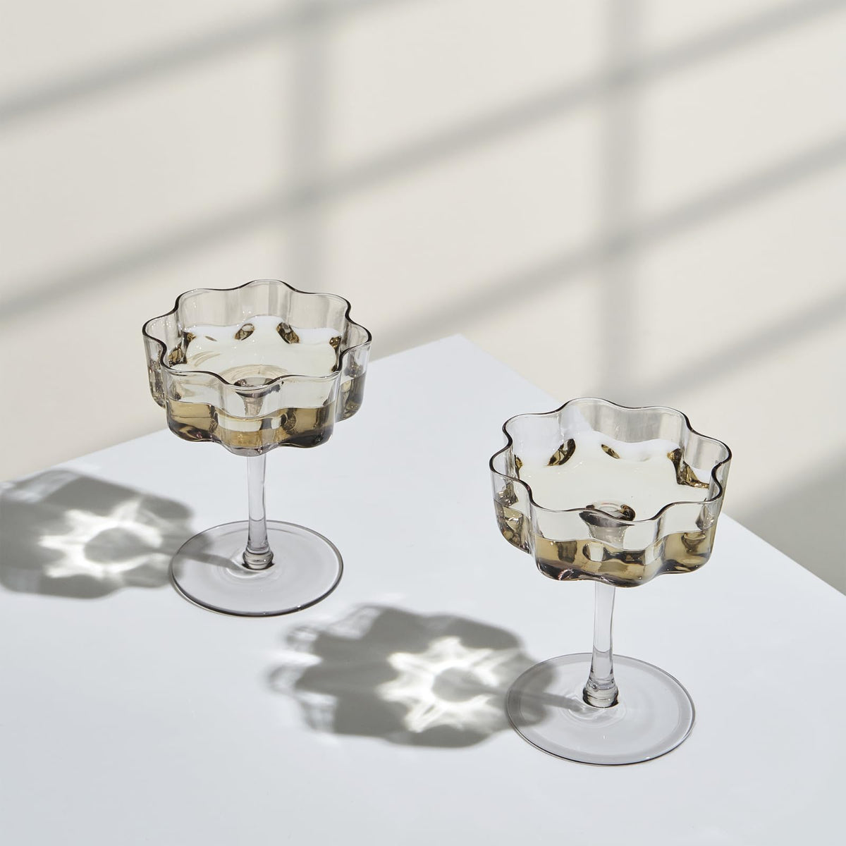 Khen Site Flower Wave Coupe Cocktail Colored Glasses - view 6