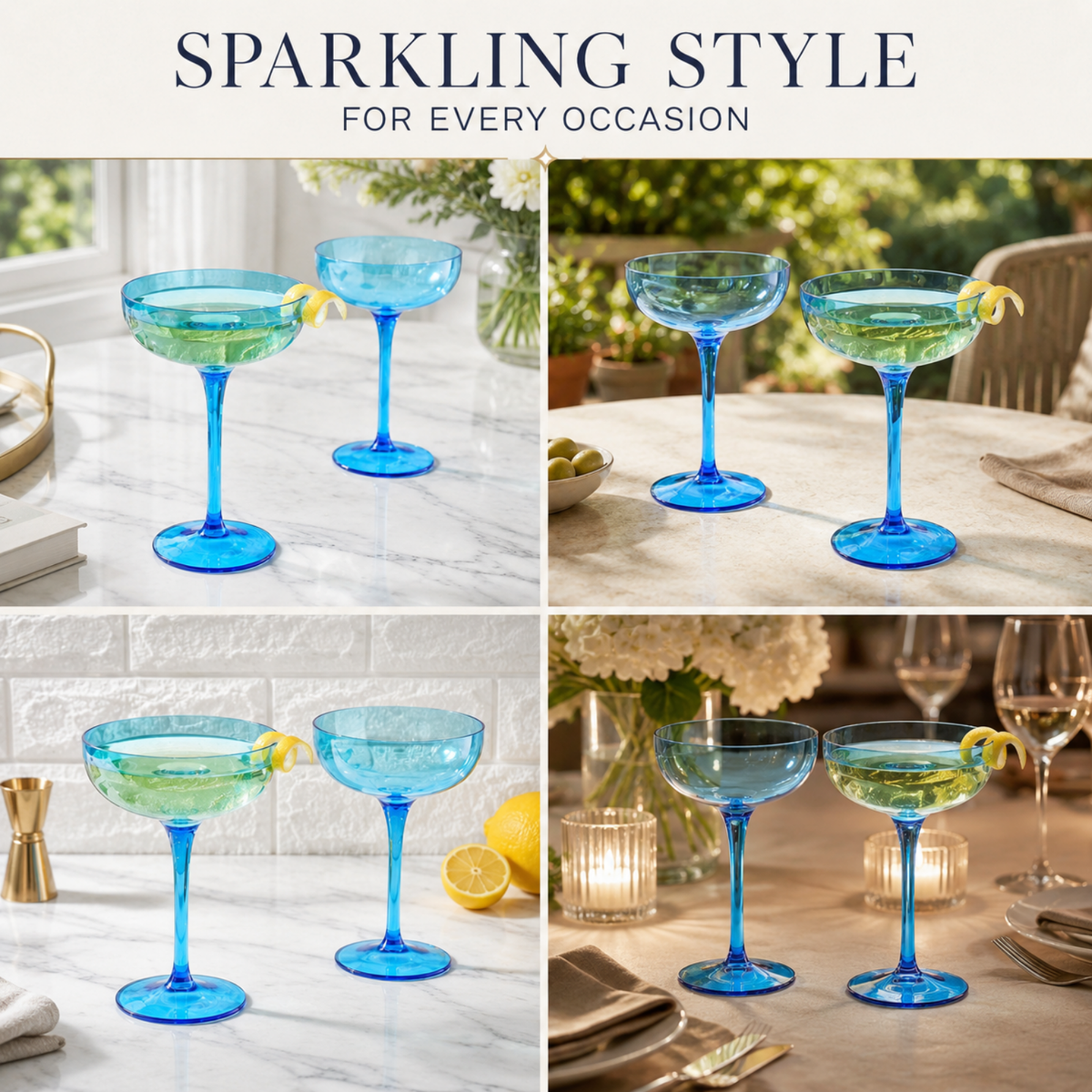 Khen Site Madrid Acrylic Champagne Coupe Cocktail Glassware - view 6