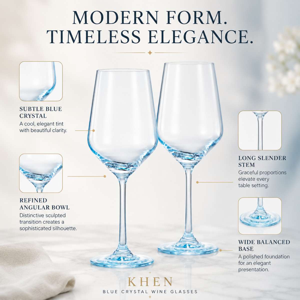 Khen Site Monet Stemmed Wine Glassware - view 3