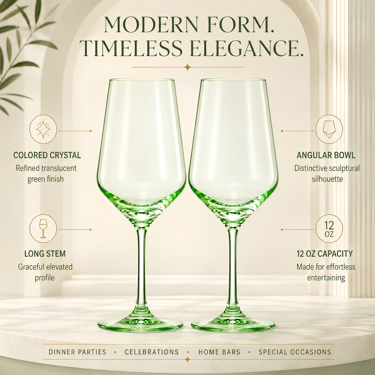 Khen Site Monet Stemmed Wine Glassware - view 3