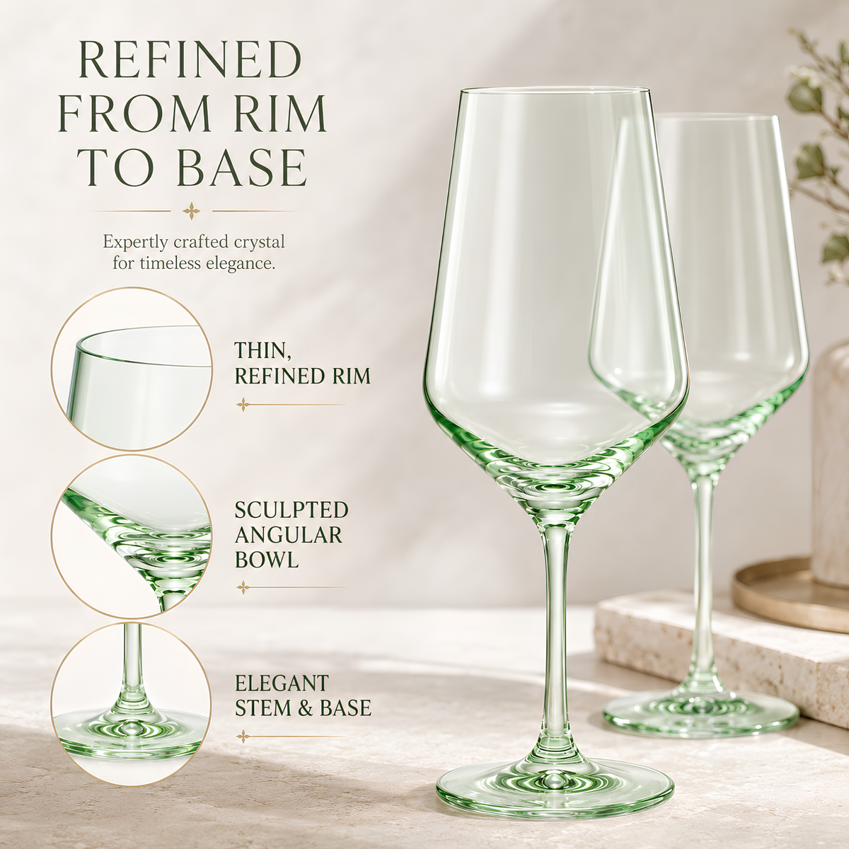 Khen Site Monet Stemmed Wine Glassware - view 4