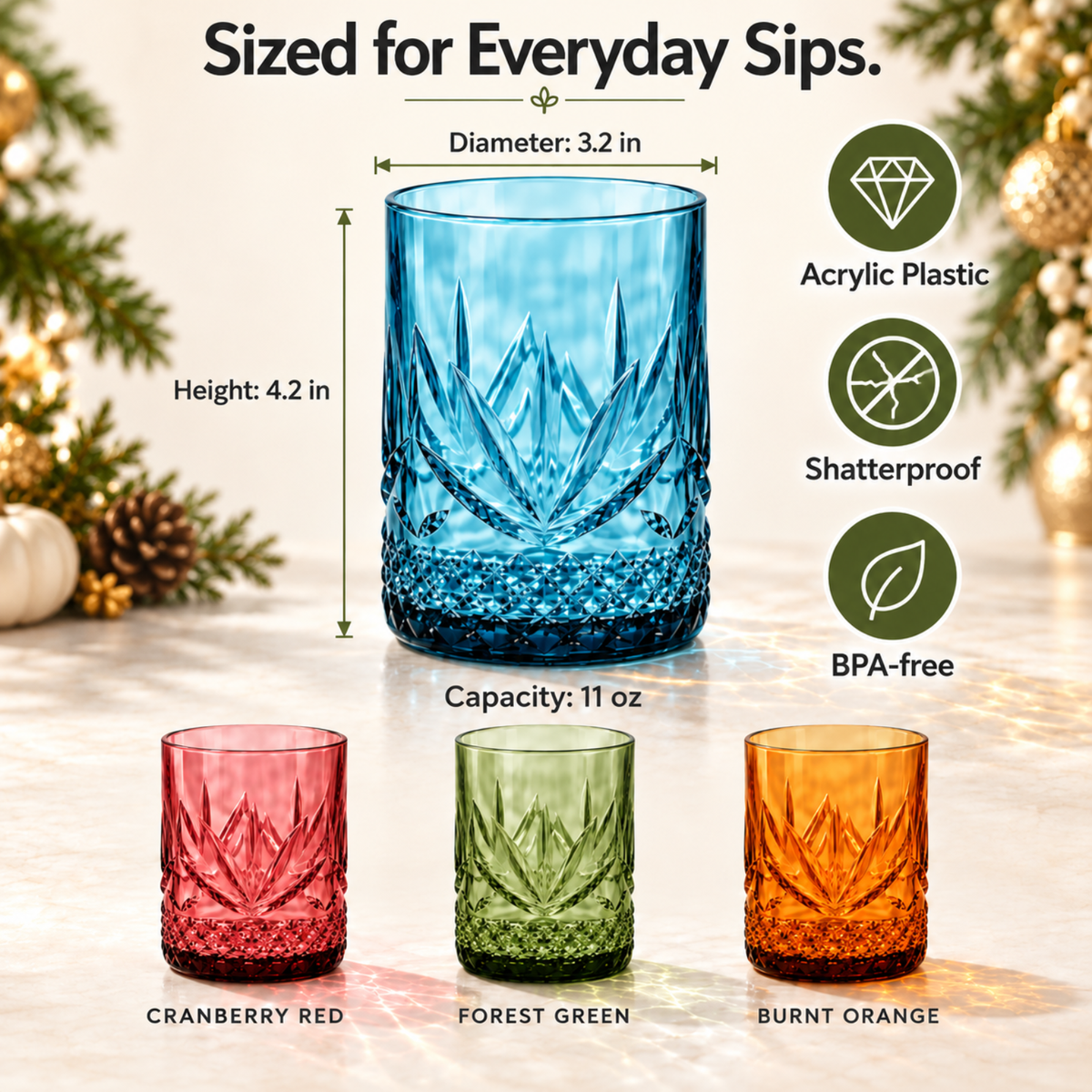 Khen Site Onix Acrylic Crystal Lowball Glassware - view 5