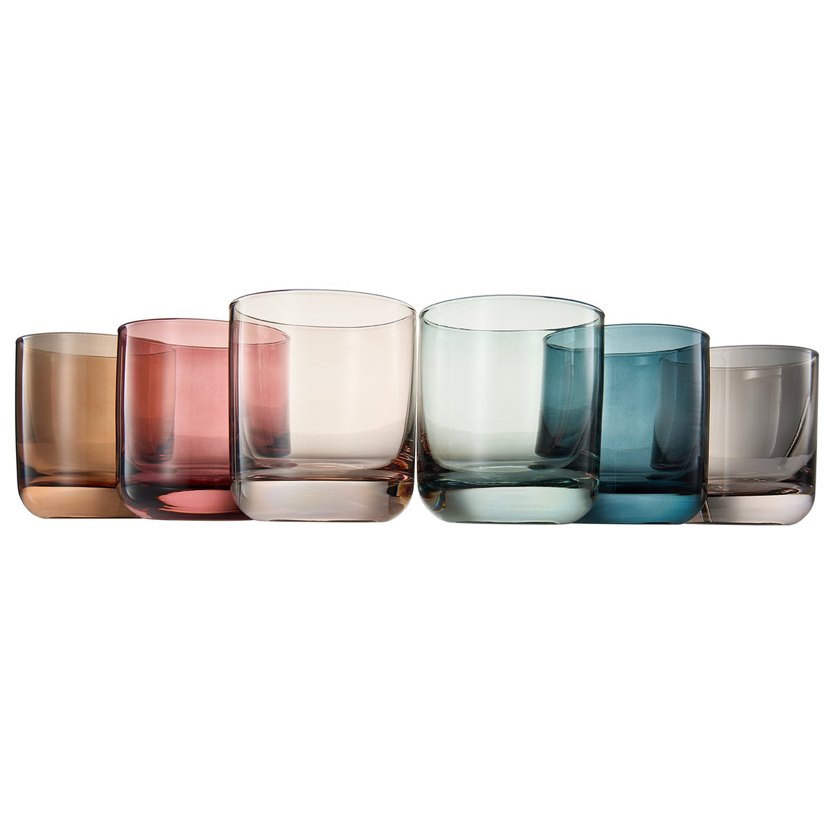 Tonal Lowball Whiskey Glassware, Set of 6 | Khen Site