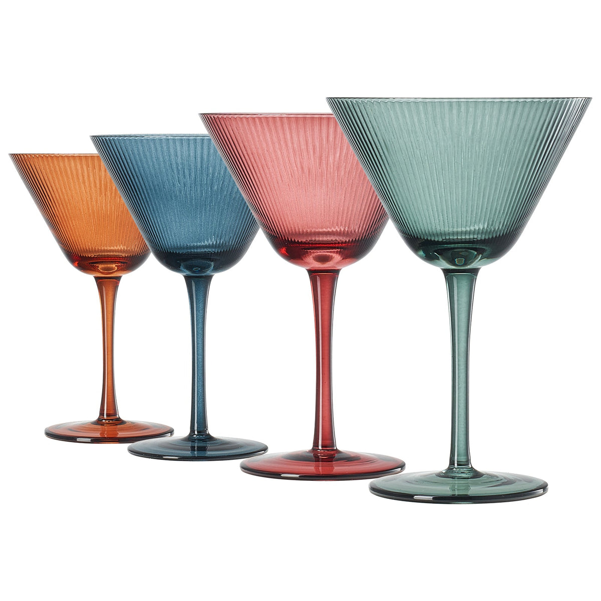 Tonal Martini Cocktail Glassware, Set of 4 | Khen Site