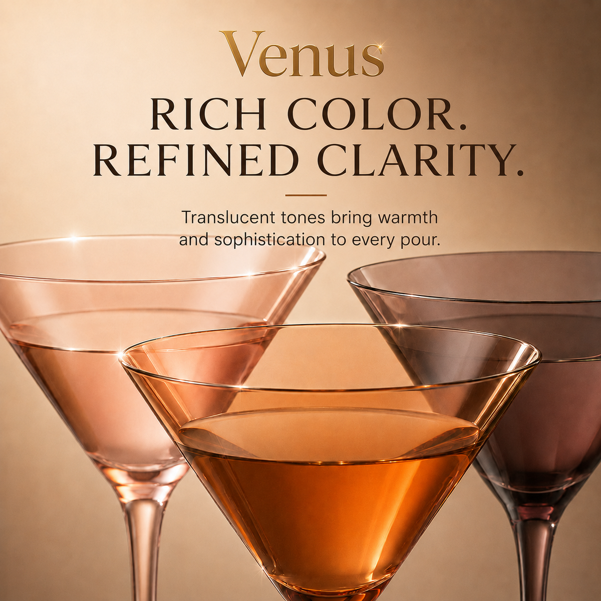 Khen Site Venus Martini Cocktail Glassware - view 2