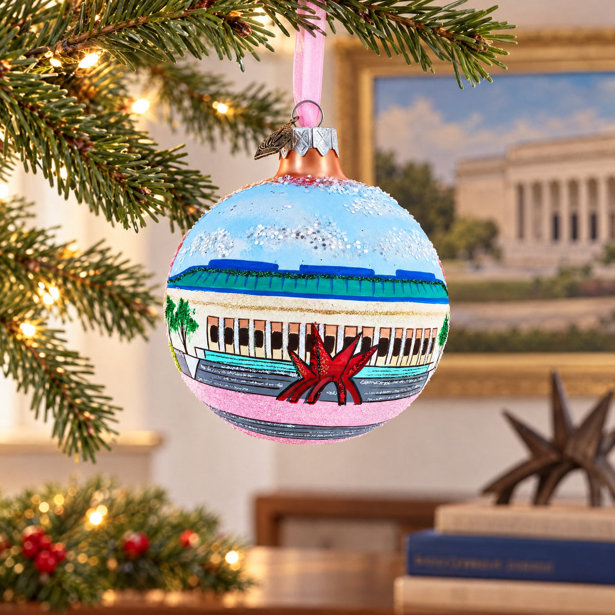 Toledo Museum of Art, Toledo, Ohio Glass Ball Christmas Ornament 3.25 Inches