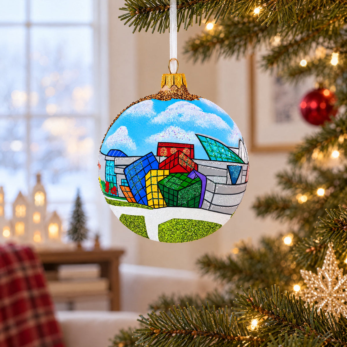 The Strong National Museum of Play, Rochester, New York Glass Ball Christmas Ornament 4 Inches