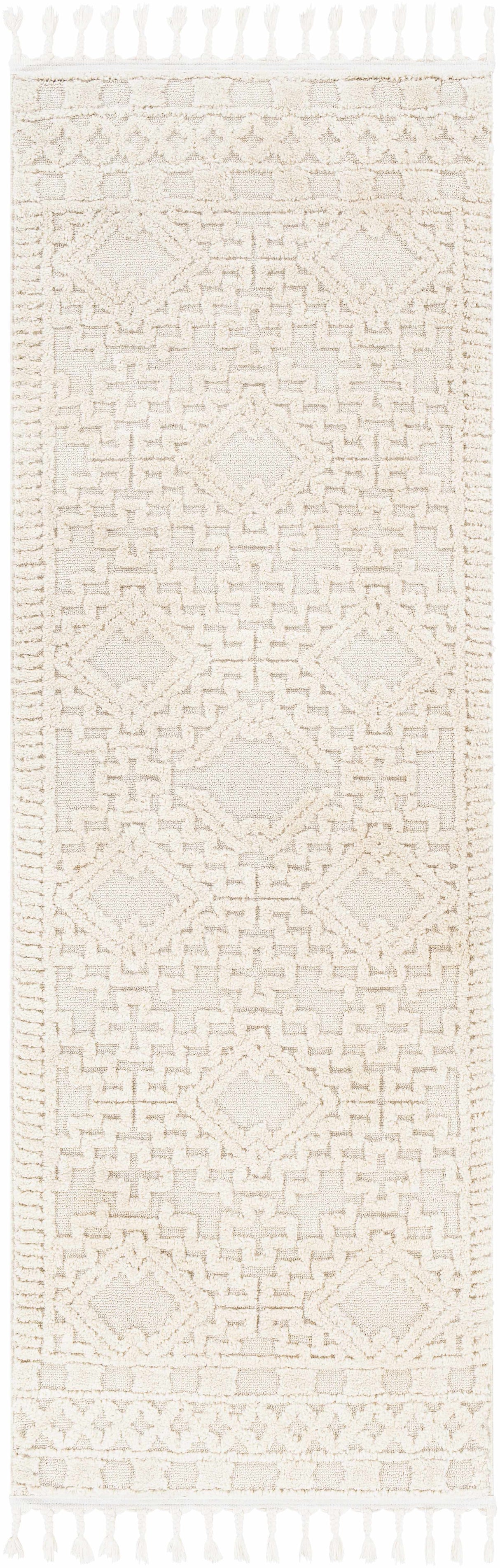 Kalkan High/Low Pile Rug with Tassels - Clearance