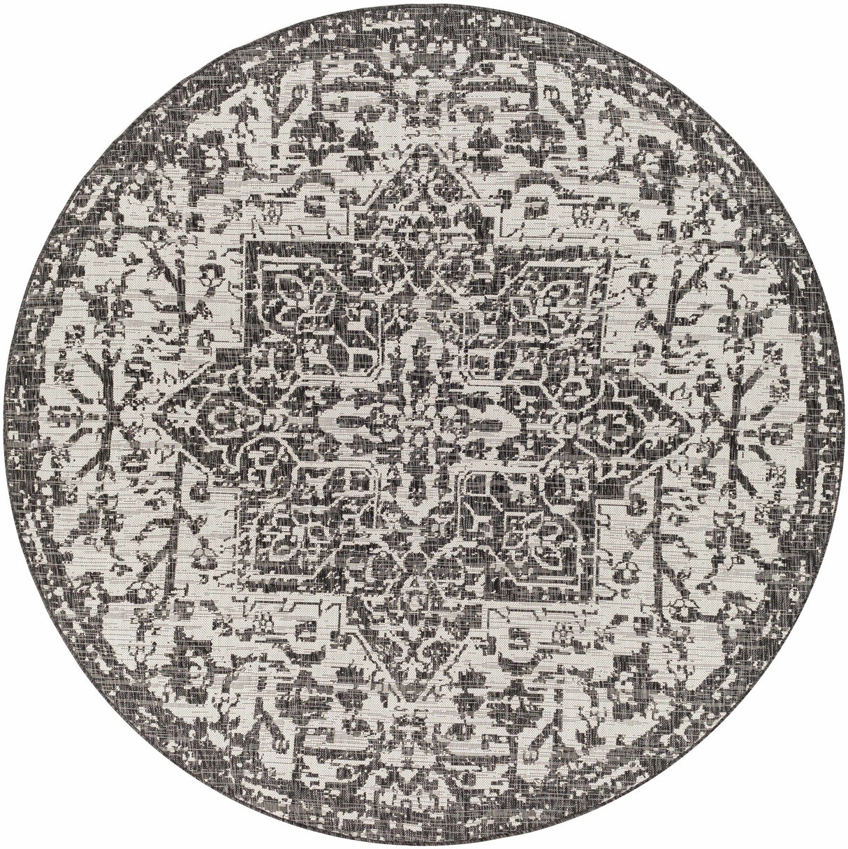 Charcoal Kilmacolm Indoor & Outdoor Area Rug - Clearance