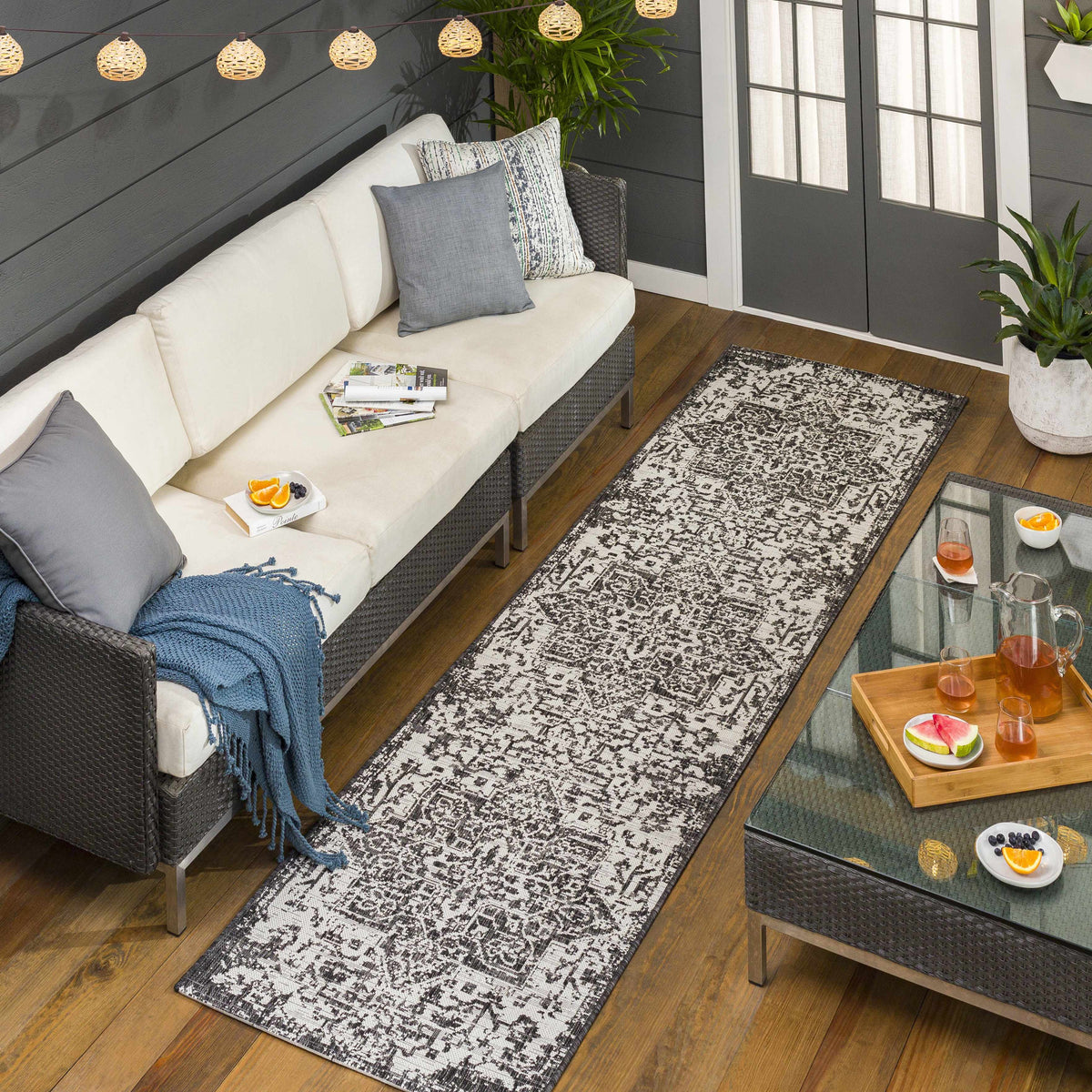Boutique Rugs Charcoal Kilmacolm Indoor & Outdoor Area Rug - view 4