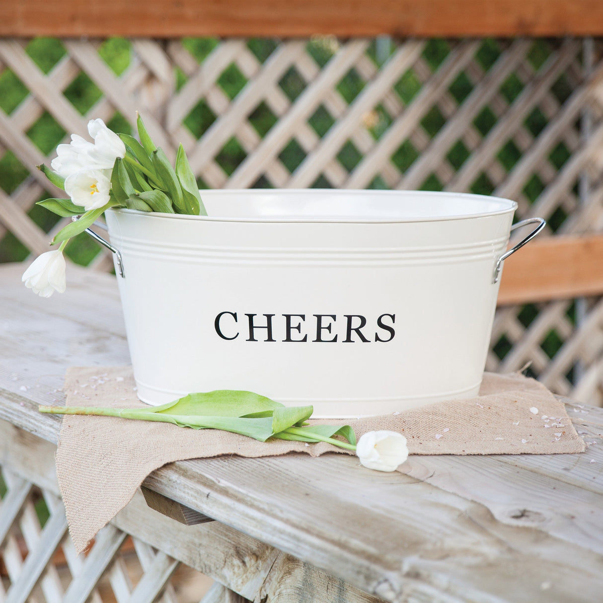 Cheers Galvanized Metal Tub