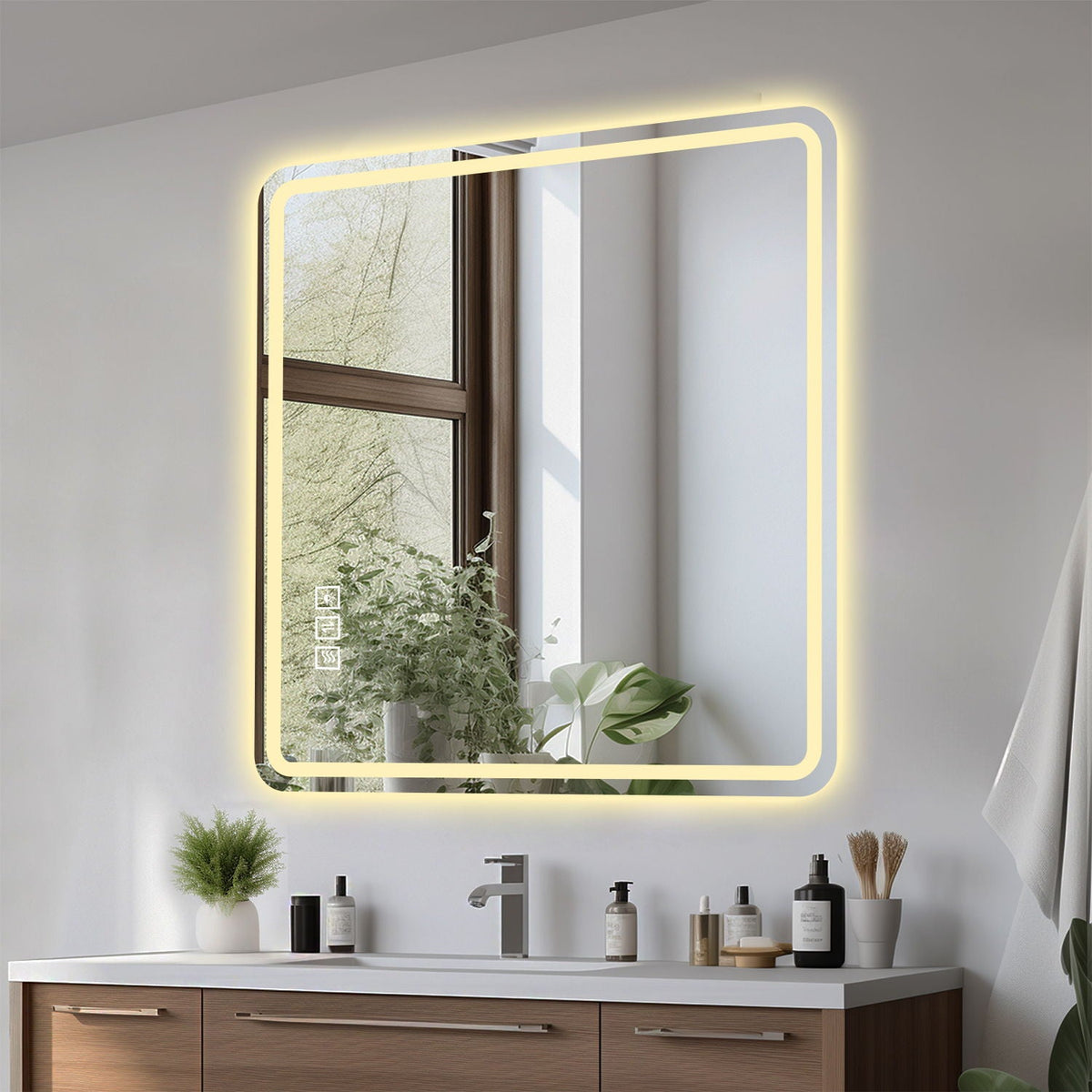 LD home LED Bathroom Mirror with Anti-Fog and Tri-Color Lighting - view 2