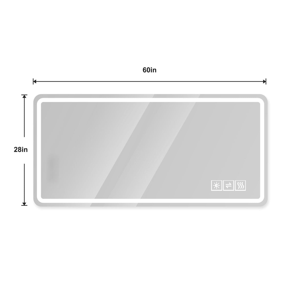 LD home LED Bathroom Mirror with Anti-Fog and Tri-Color Lighting - view 6