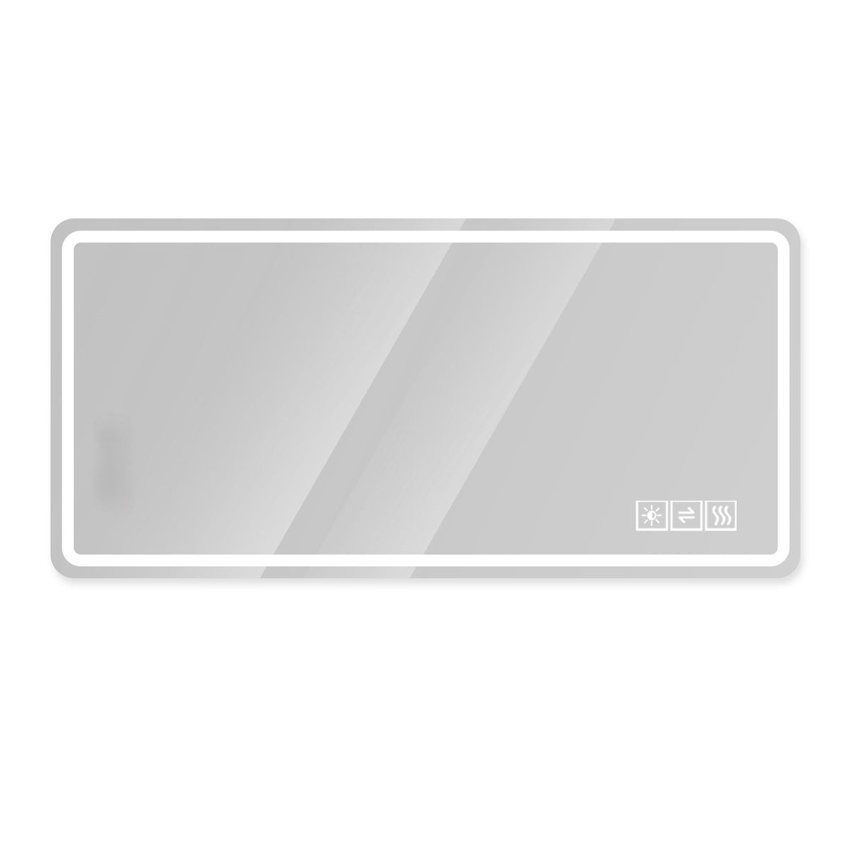 LD home LED Bathroom Mirror with Anti-Fog and Tri-Color Lighting in Pearl Silver