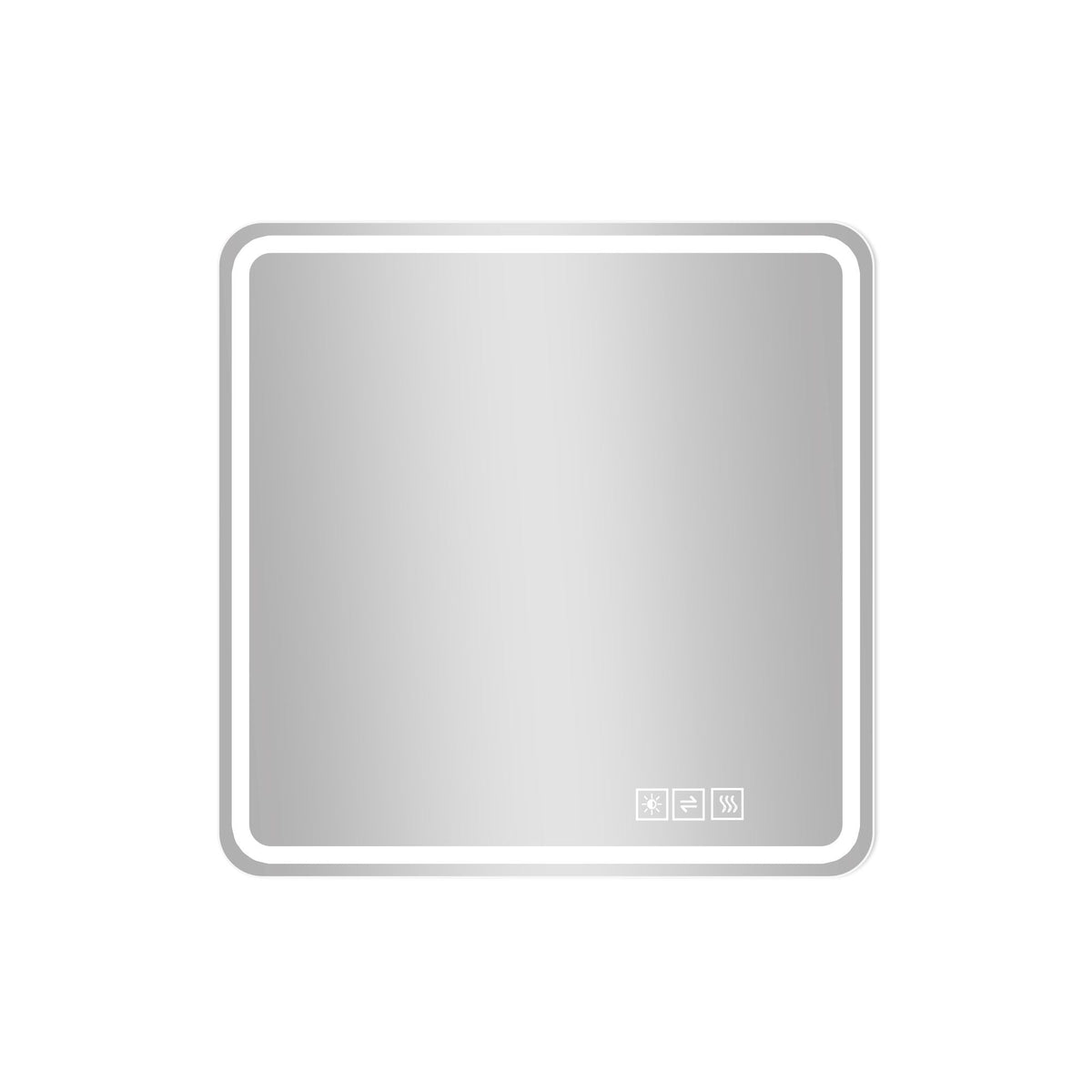 LD home LED Bathroom Mirror with Anti-Fog and Tri-Color Lighting in Pearl Silver - view 2